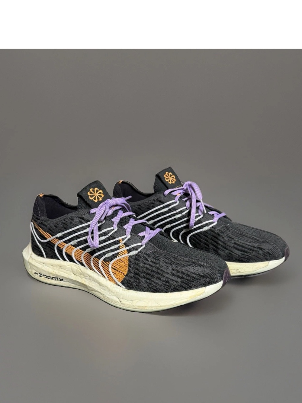 Nike Pegasus Turbo Flyknit Next Nature Women's Charcoal Running Shoes Size 10